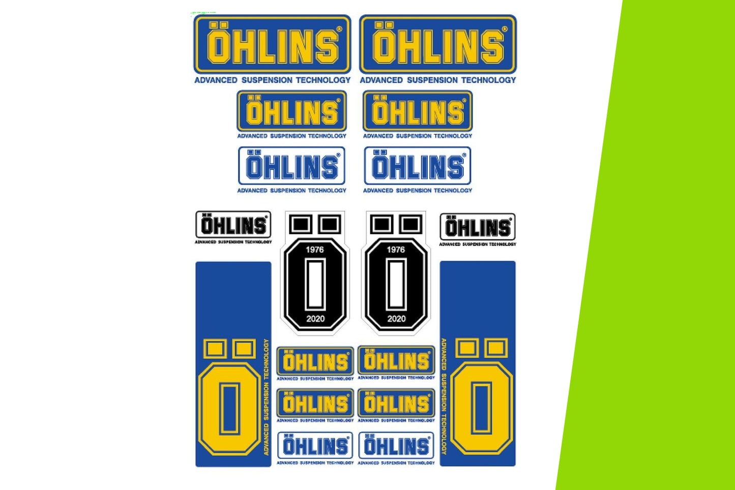 Adesivi Moto - BUBBLE FREE Moto Steli Forcella Carene