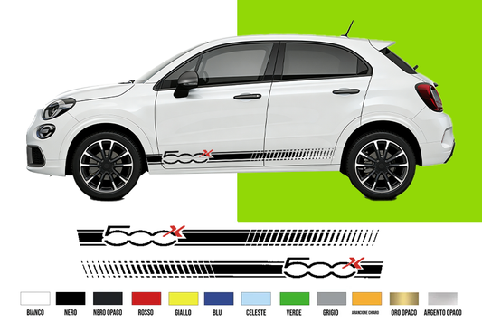 Fasce Adesive Auto - Strisce Fiancate Kit 2 Stickers vari colori 190x12 cm - 5x 2