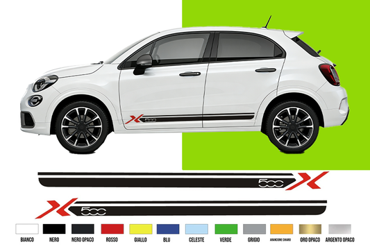 Fasce Adesive Auto - Strisce Fiancate Kit 2 Stickers vari colori 190x12 cm - 5x 4