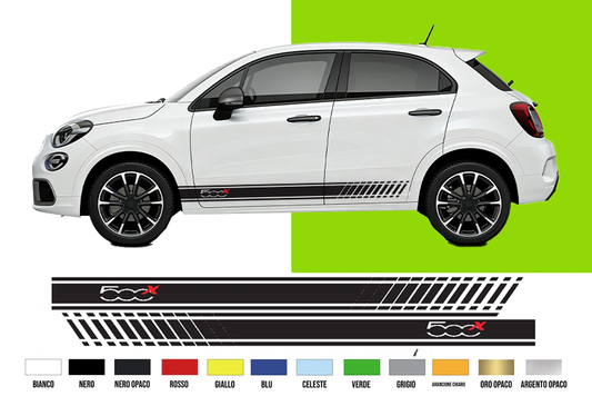 Fasce Adesive Auto - Strisce Fiancate Kit 2 Stickers vari colori 190x12 cm - 5x 3