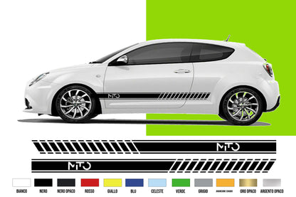 Fasce Adesive Auto - Strisce Fiancate Kit 2 Stickers vari colori 180x10 cm - M2