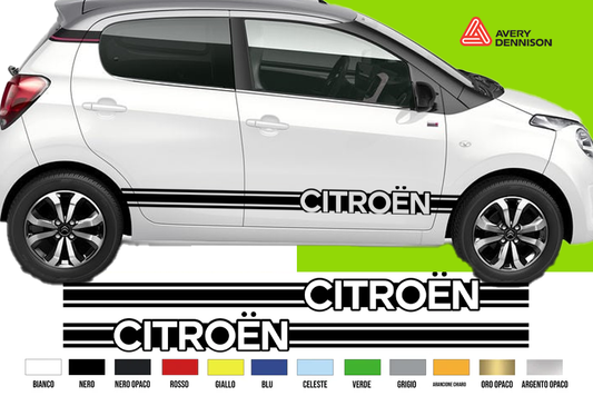 Fasce Adesive Auto - Strisce Fiancate Kit 2 Stickers vari colori C1 C2 C3 C4 C5 C6 Universali 1