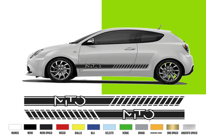 Fasce Adesive Auto - sticker strisce fiancate laterali vari colori 180X12 CM - M4