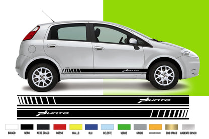 Fasce Adesive Auto - SPORT strisce laterali ADESIVE  fiancate grande punto vari colori 185x12 cm -P1