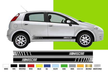 Fasce Adesive Auto -  SPORT strisce laterali ADESIVE scritta NASCAR fiancate vari colori 185x12 cm