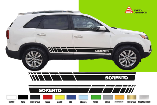 Fasce Adesive Auto - Strisce Fiancate Kit 2 Stickers vari colori Hy KONA i20 i10 TUCSON UNIVERSALI