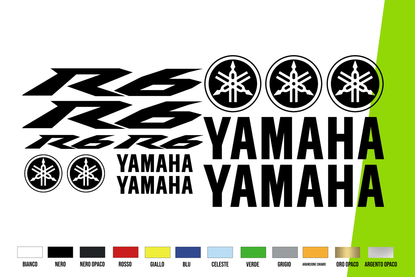 Adesivi Moto - KIT 13 ADESIVI R6 vari colori