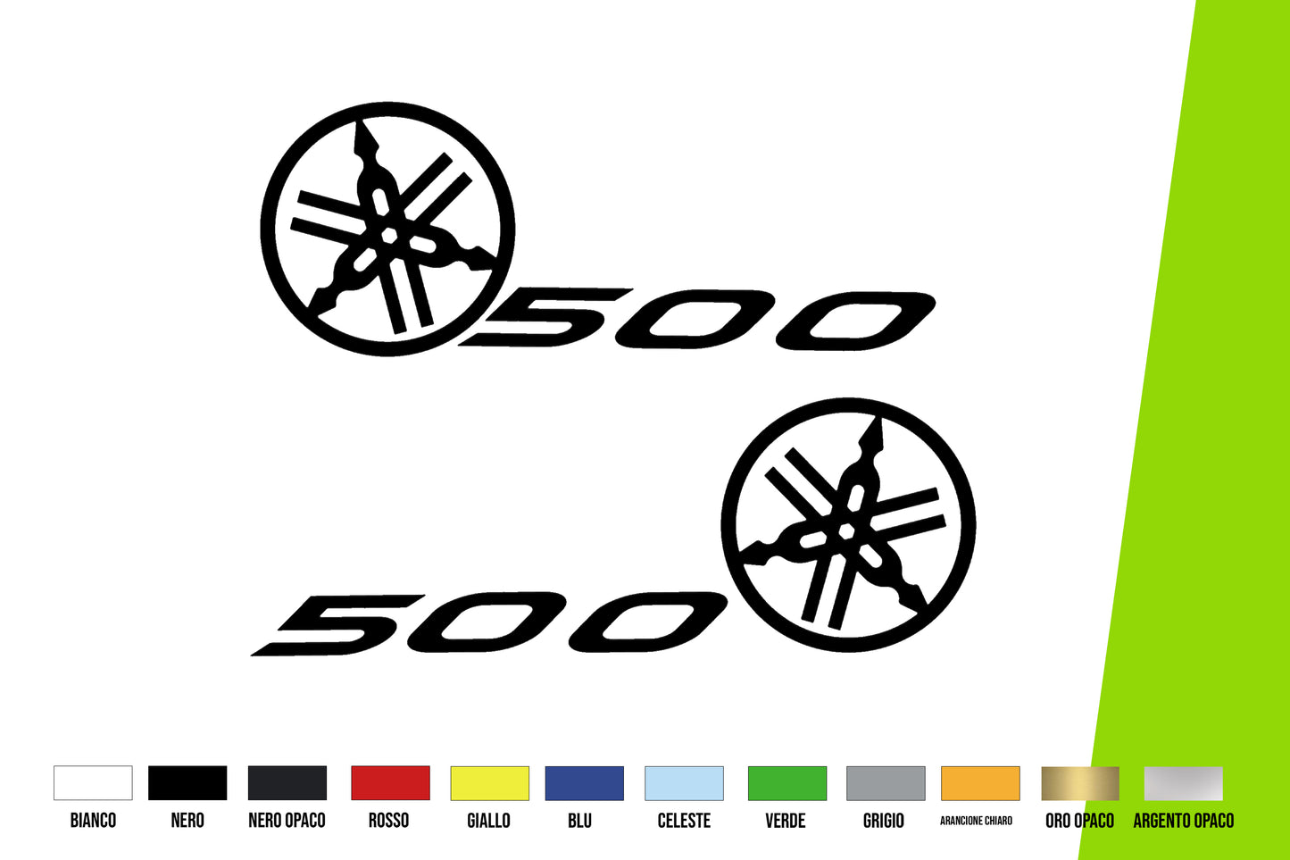 Adesivi Moto - KIT 2 ADESIVI SCUDO ANTERIORE T MAX 500 2001 2011 vari colori