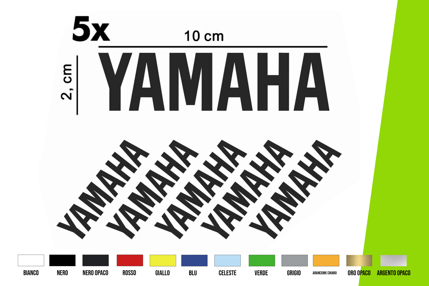 Adesivi Moto - KIT 5 PEZZI SCRITTA vari colori