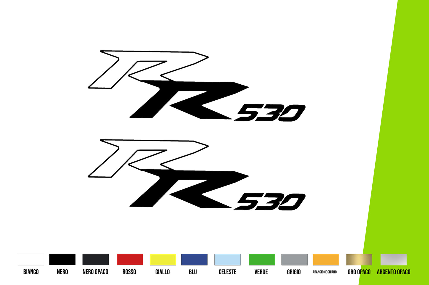 Adesivi Moto - KIT COPPIA ADESIVI RR SCUDO ANTERIORE T MAX 530 tmax  vari colori