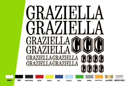 Adesivi Bici - KIT ADESIVI PRESPAZIATI COMPATIBILI GRA vari colori