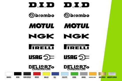 Adesivi Moto -KIT STICKERS ADESIVI KIT SPONSOR TECNICI MOTO SCOOTER T MAX QUAD VARI COLORI