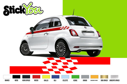 Fasce Adesive Auto - Stripes Fasce Adesive a Scacchi fiancate vari colori 280X12 CM -C502