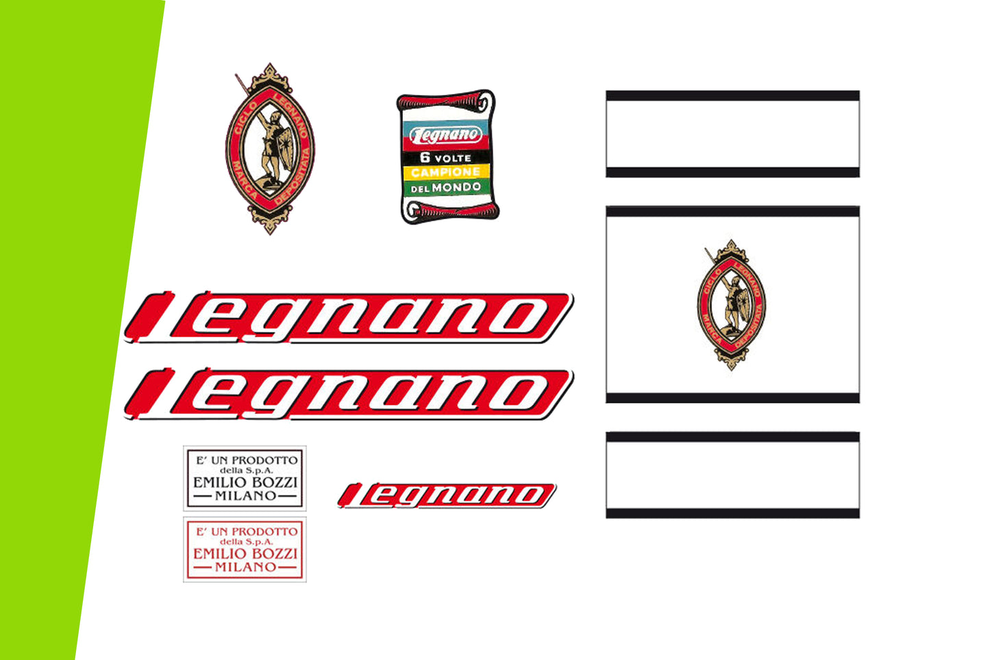 Adesivi Bici vintage - kit Legnano
