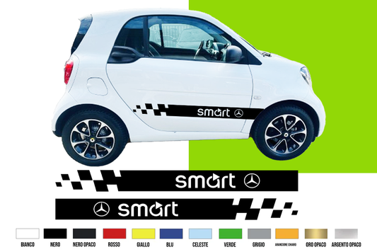Fasce Adesive Auto - Strisce Fiancate Kit 2 Stickers vari colori M S