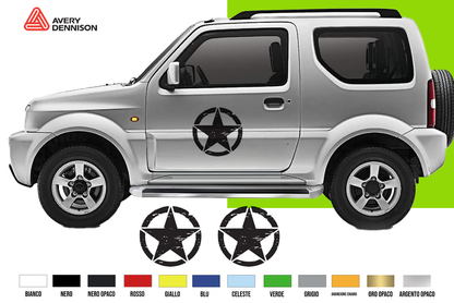 Fasce Adesive Auto - Strisce Fiancate Kit 2 Stickers vari colori S J Stella