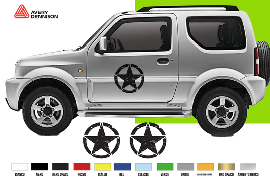 Fasce Adesive Auto - Strisce Fiancate Kit 2 Stickers vari colori S J Stella