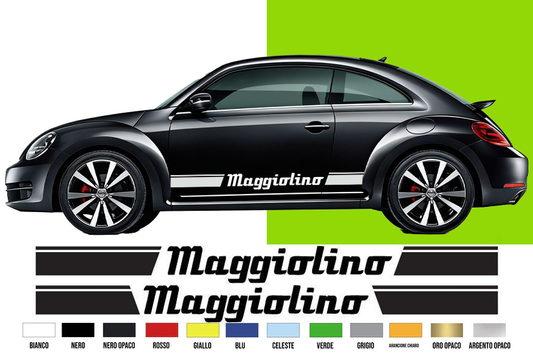 Fasce Adesive Auto - Strisce Fiancate Kit 2 Stickers vari colori maggio scritta