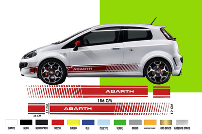 Fasce Adesive Auto - Laterali Strisce Grafiche Sotto Porta vari colori 186X15 CM -P2