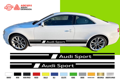 Fasce Adesive Auto - Strisce Fiancate Kit 2 Stickers vari colori - A Sport