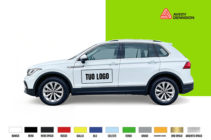 Adesivi Personalizzati Auto, Furgoni e veicoli commerciali leggeri laterali, cofano e retro