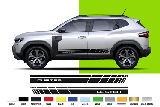 Fasce Adesive Auto - Strisce Fiancate Kit 2 Stickers vari colori - Dac Dust