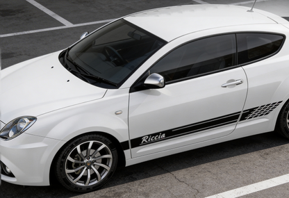 2 Fasce Adesive Auto UNIVERSALI Personalizzate con tuo testo e su misura