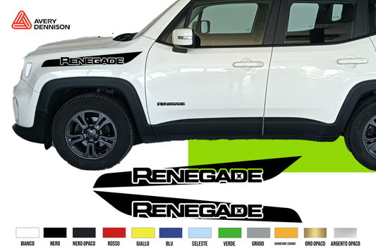 Fasce Adesive Auto - Strisce cofano Kit 2 Stickers vari colori J R