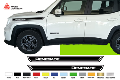 Fasce Adesive Auto - Strisce cofano Kit 2 Stickers vari colori J