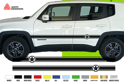 Fasce Adesive Auto - Strisce Fiancate Kit 2 Stickers vari colori J R stella