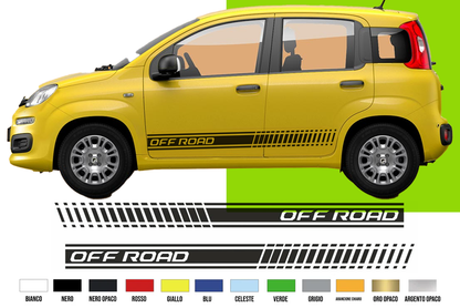 Fasce Adesive Auto - Strisce Fiancate Kit 2 Stickers vari colori - Pand Off Road