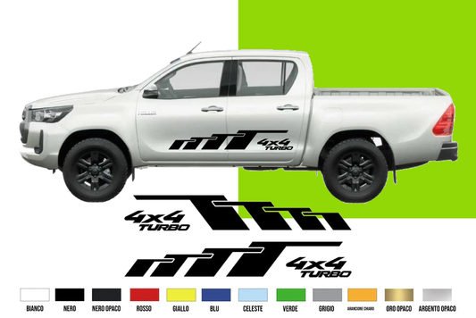 Fasce Adesive Auto - Strisce Fiancate Kit 2 Stickers vari colori 4x4