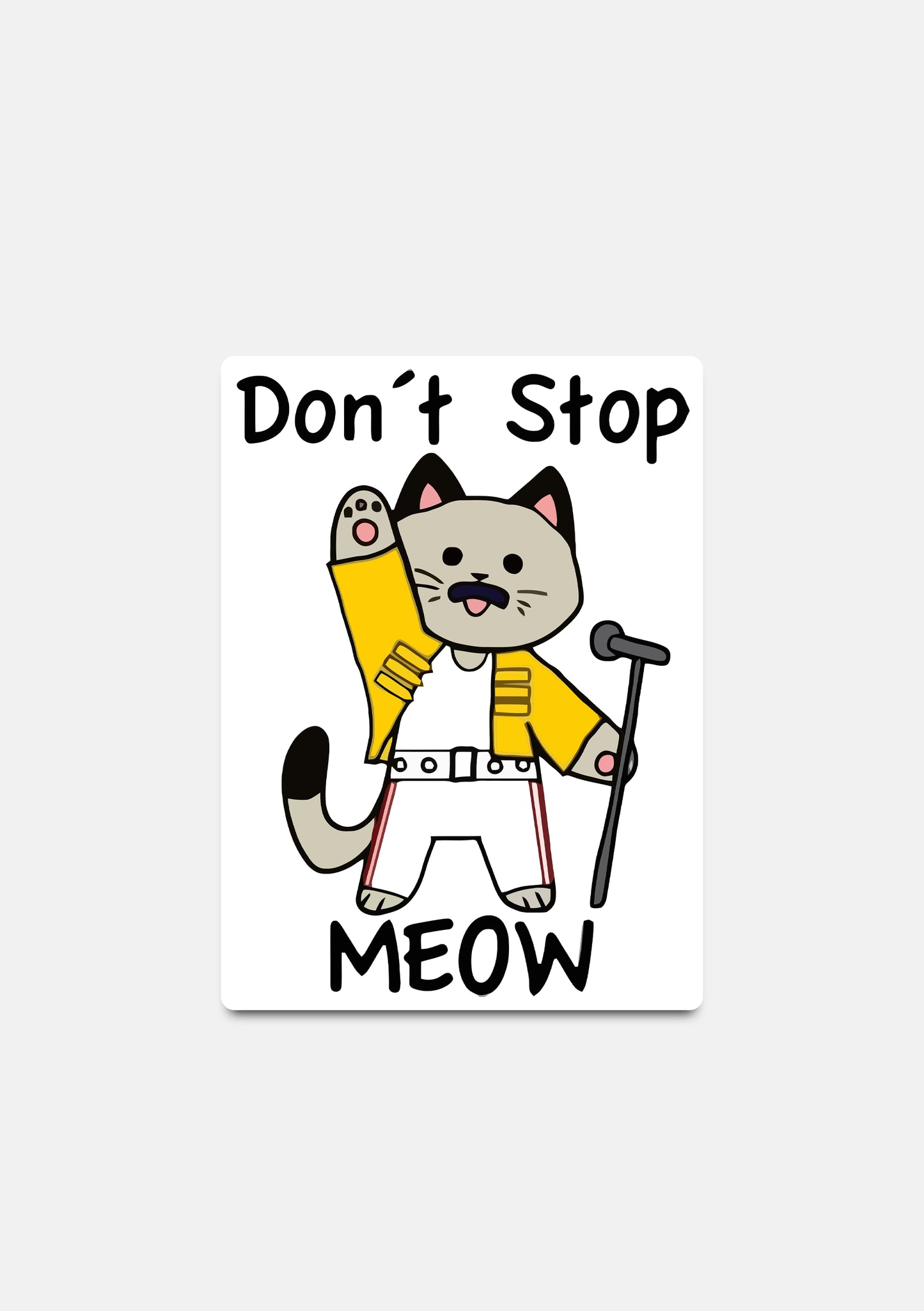 sticker Adesivo- don t stop meow freddie