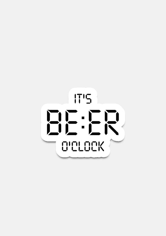 sticker Adesivo- it s beer o clock