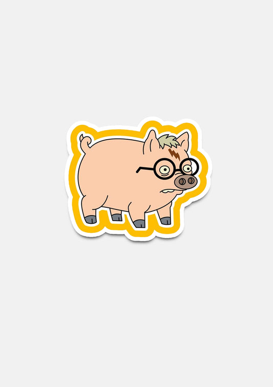 sticker Adesivo- harry pig