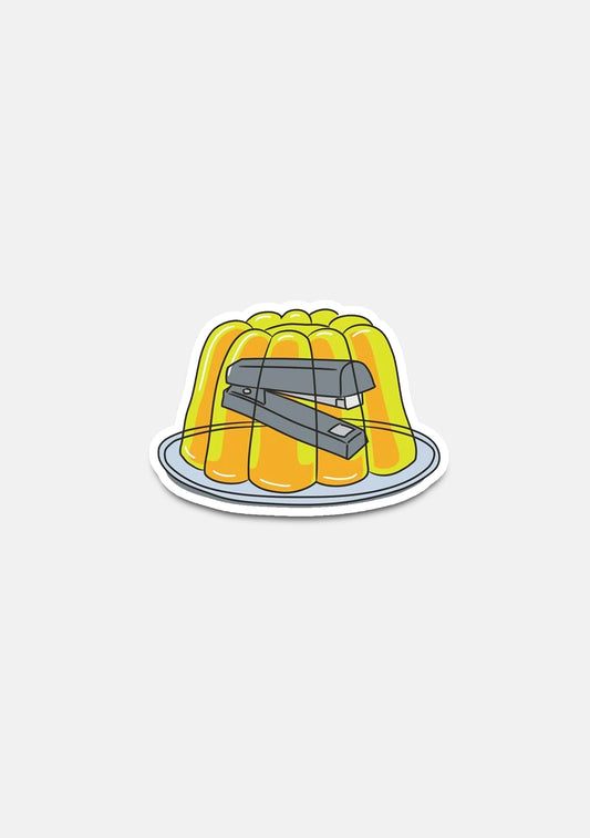 sticker Adesivo- office punzatrice nel budino