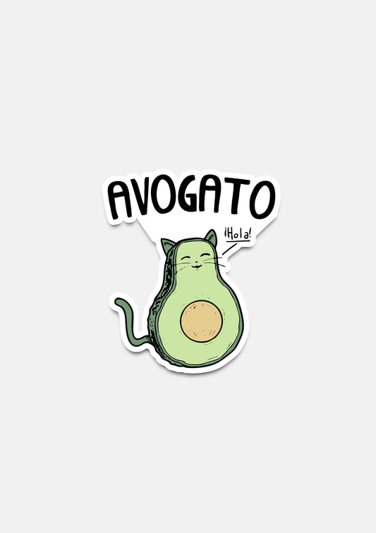 sticker Adesivo- avogatto gatto
